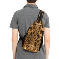 Nubian III gold Men's Casual Chest Bag - Conscious Apparel Store