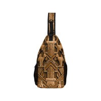 Nubian III gold Men's Casual Chest Bag - Conscious Apparel Store