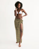 Olive Hieroglyphics All-Over Print Swim Cover Up - Conscious Apparel Store