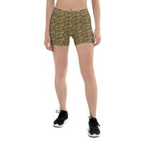 Olive Hieroglyphics Leggings Shorts - Conscious Apparel Store