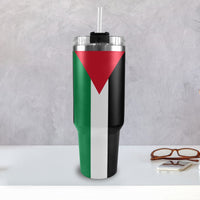 Palestine Flag 40oz Tumbler with Black Handle - Conscious Apparel Store