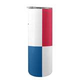 Panama Flag 20oz Tall Skinny Tumbler with Lid and Straw - Conscious Apparel Store