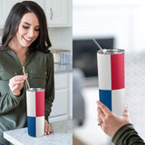 Panama Flag 20oz Tall Skinny Tumbler with Lid and Straw - Conscious Apparel Store