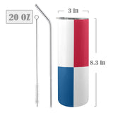 Panama Flag 20oz Tall Skinny Tumbler with Lid and Straw - Conscious Apparel Store