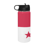 Panama Flag Insulated Water Bottle with Straw Lid (18 oz) - Conscious Apparel Store