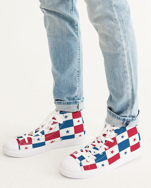 Panama Flag Men's Hightop Canvas Shoe - Conscious Apparel Store