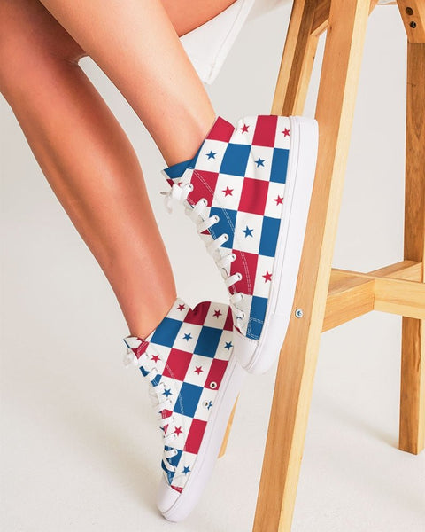 Panama Flag Women's Hightop Canvas Shoe - Conscious Apparel Store