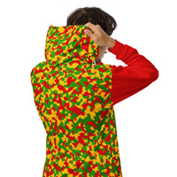 Rasta Camo (Red) Unisex zip hoodie - Conscious Apparel Store