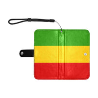 Rastafarian Flag Flip Leather Purse for Mobile Phone/Small - Conscious Apparel Store