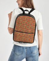 Red Hieroglyphics Classic Faux Leather Backpack - Conscious Apparel Store