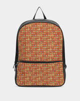 Red Hieroglyphics Classic Faux Leather Backpack - Conscious Apparel Store