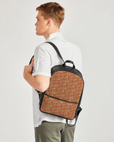 Red Hieroglyphics Classic Faux Leather Backpack - Conscious Apparel Store