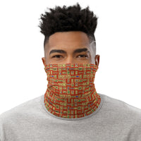 Red Hieroglyphics Neck Gaiter - Conscious Apparel Store