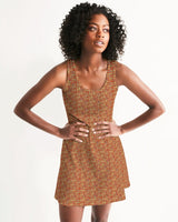 Red Hieroglyphics Women's All-Over Print Racerback Dress - Conscious Apparel Store