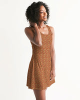 Red Hieroglyphics Women's All-Over Print Racerback Dress - Conscious Apparel Store