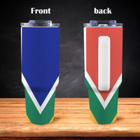 South Africa Flag 40oz Tumbler with White Handle - Conscious Apparel Store