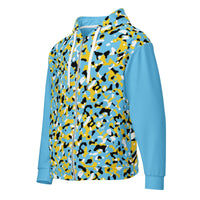 St Lucia Flag Camo Unisex zip hoodie - Conscious Apparel Store