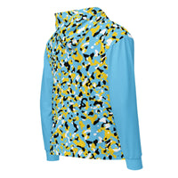 St Lucia Flag Camo Unisex zip hoodie - Conscious Apparel Store