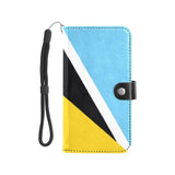 St Lucia Flag Flip Leather Purse for Mobile Phone/Large - Conscious Apparel Store