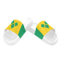 St Vincent Flag Women's Slide Sandals - Conscious Apparel Store