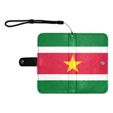 Suriname Flag Flip Leather Purse for Mobile Phone/Large - Conscious Apparel Store