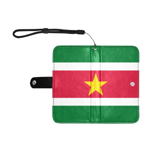 Suriname Flag Flip Leather Purse for Mobile Phone/Small - Conscious Apparel Store