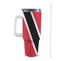 Trinidad & Tobago Flag 40oz Tumbler with White Handle - Conscious Apparel Store