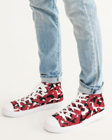 Trinidad & Tobago Flag Camo Men's Hightop Canvas Shoe - Conscious Apparel Store