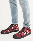 Trinidad & Tobago Flag Camo Men's Hightop Canvas Shoe - Black - Conscious Apparel Store