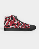 Trinidad & Tobago Flag Camo Men's Hightop Canvas Shoe - Black - Conscious Apparel Store