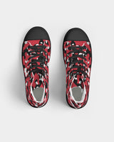 Trinidad & Tobago Flag Camo Men's Hightop Canvas Shoe - Black - Conscious Apparel Store