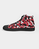 Trinidad & Tobago Flag Camo Men's Hightop Canvas Shoe - Black - Conscious Apparel Store