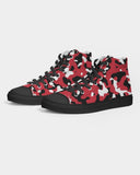 Trinidad & Tobago Flag Camo Men's Hightop Canvas Shoe - Black - Conscious Apparel Store