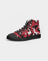 Trinidad & Tobago Flag Camo Men's Hightop Canvas Shoe - Black - Conscious Apparel Store