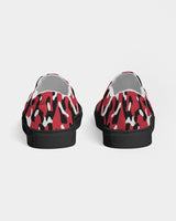 Trinidad & Tobago Flag Camo Men's Slip - On Canvas Shoe - Black - Conscious Apparel Store