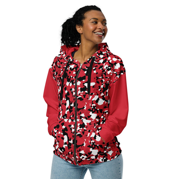 Trinidad & Tobago Flag Camo Unisex zip hoodie - Conscious Apparel Store