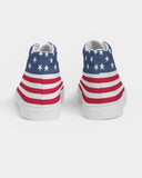 American Flag Women's Hightop Canvas Sneakers - Conscious Apparel Store