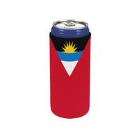 Antigua & Barbuda Flag Neoprene Can Cooler 5" x 2.3" dia. - Conscious Apparel Store