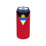Antigua & Barbuda Flag Neoprene Can Cooler 5" x 2.3" dia. - Conscious Apparel Store