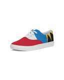 Antigua & Barbuda Flag Women's Lace Up Canvas Shoe - Conscious Apparel Store