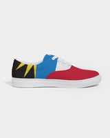 Antigua & Barbuda Flag Women's Lace Up Canvas Shoe - Conscious Apparel Store