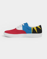 Antigua & Barbuda Flag Women's Lace Up Canvas Shoe - Conscious Apparel Store