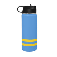 Aruba Flag Insulated Water Bottle with Straw Lid (18 oz) - Conscious Apparel Store