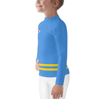 Aruba Flag Kids Rash Guard - Conscious Apparel Store