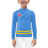 Aruba Flag Kids Rash Guard - Conscious Apparel Store