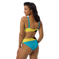 Bahamas Flag high-waisted bikini - Conscious Apparel Store