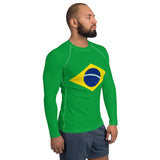 Barazil Flag Men's Rash Guard - Conscious Apparel Store