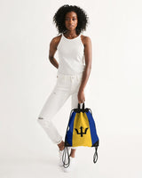 Barbados Flag Canvas Drawstring Bag - Conscious Apparel Store