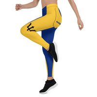 Barbados Flag Leggings - Conscious Apparel Store