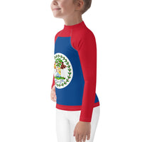 Belize Flag Kids Rash Guard - Conscious Apparel Store